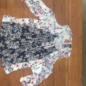 Trixxi girl floral cute dressy shirt